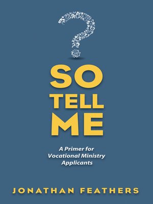 cover image of So Tell Me